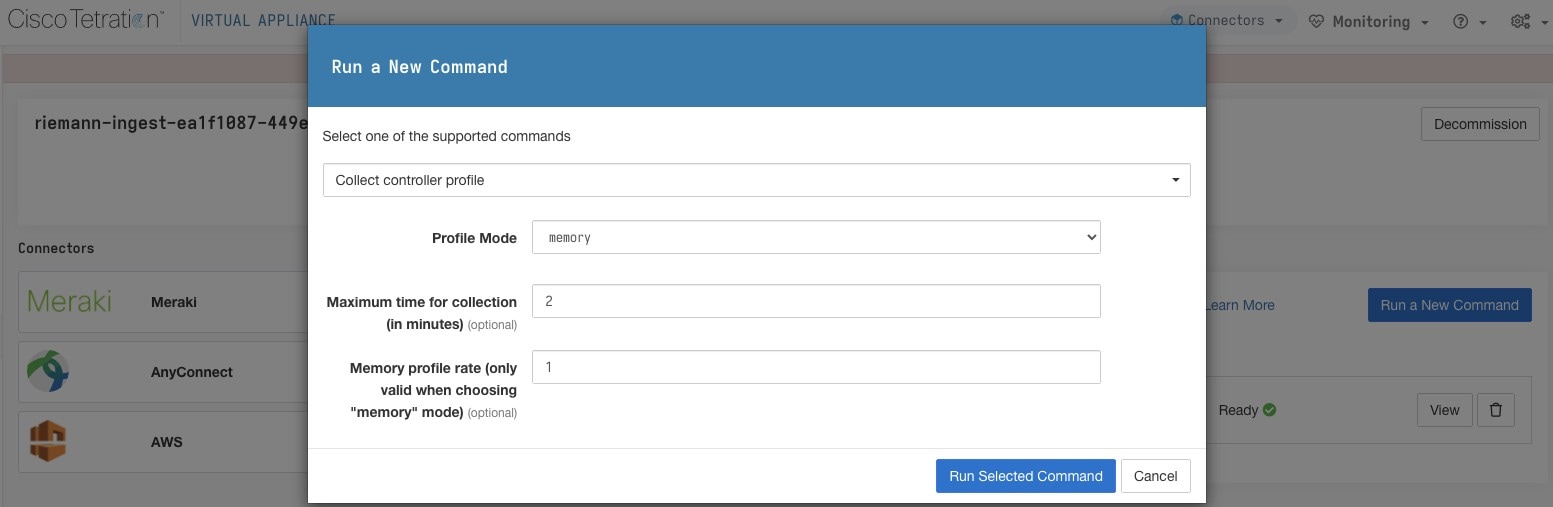 Cisco Secure Workload アプライアンスからのコントローラプロファイルの収集