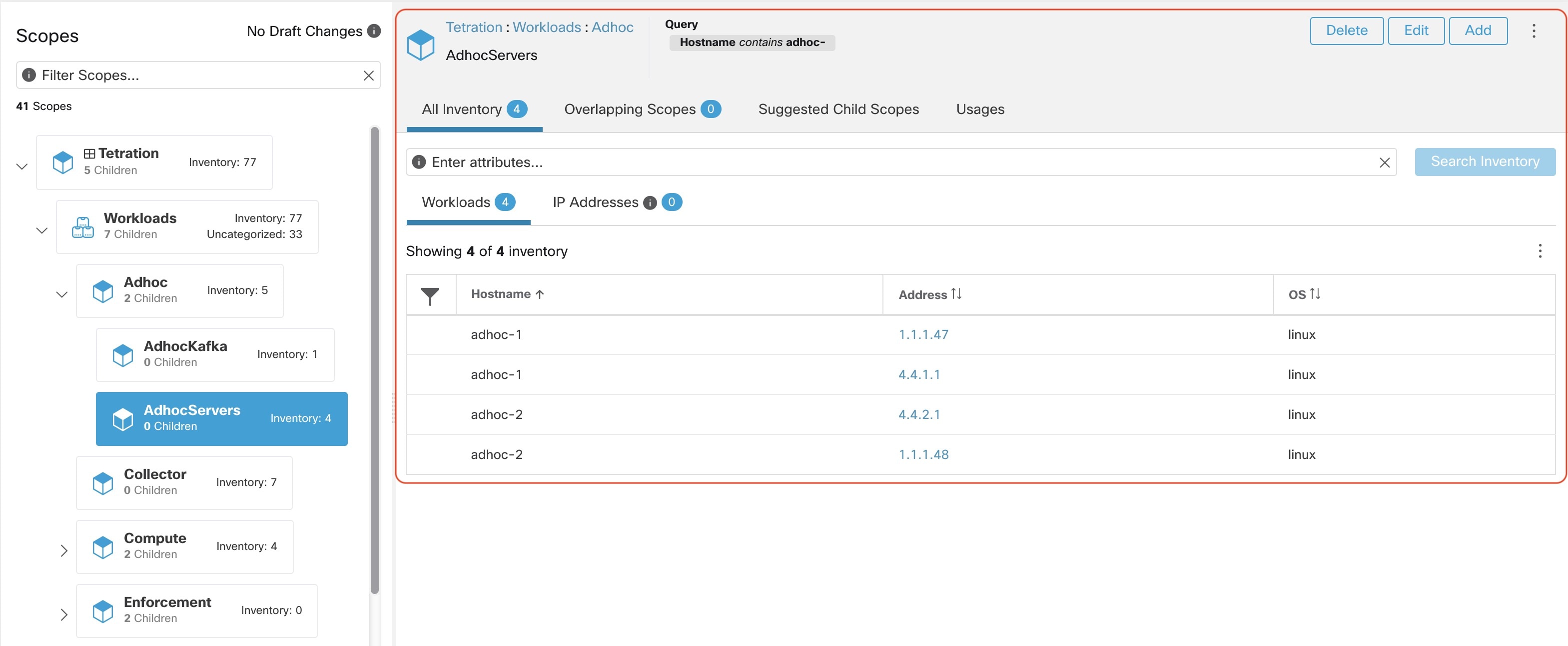 Example of scope window