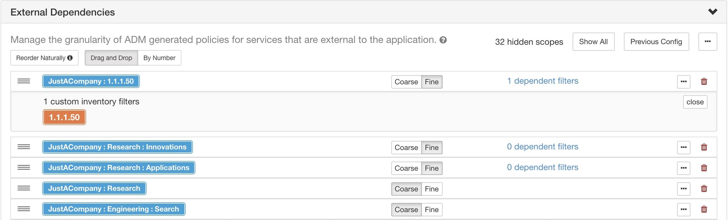 Fine-tuning External Dependencies