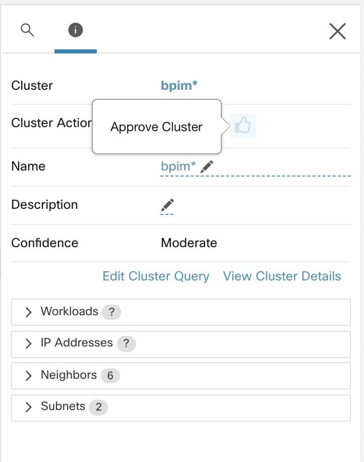 Approving Clusters