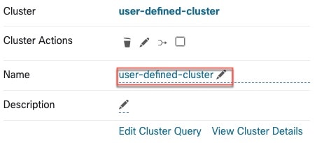 Renaming a Cluster