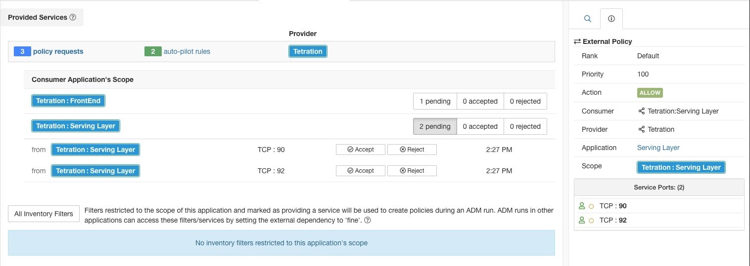外部（コンシューマ）アプリケーションから提供サービスへの接続要求