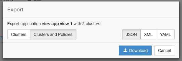 Exporting Policies of an App View
