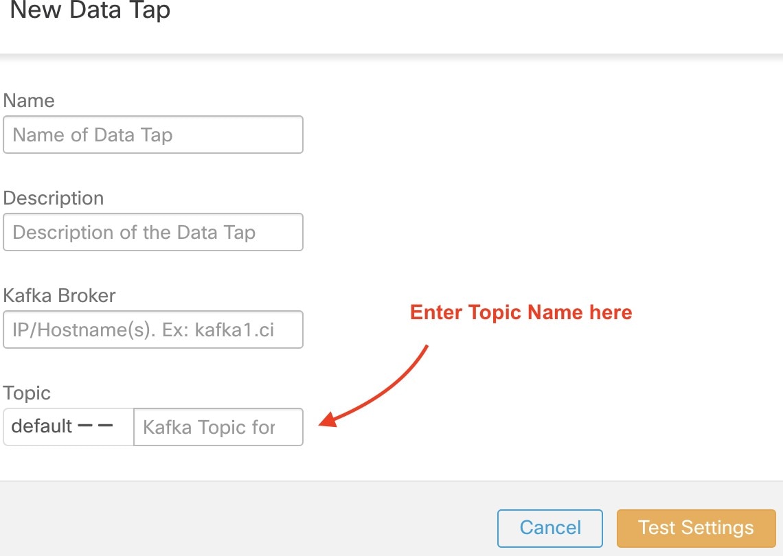 Adding New Data Tap