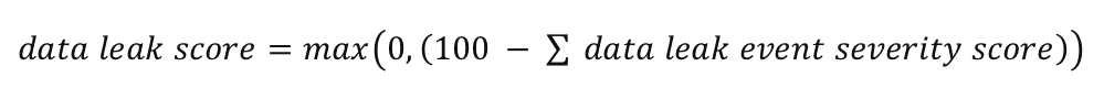 Data Leak Score Formula