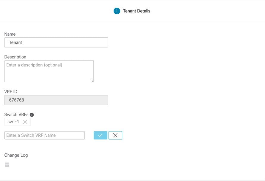 VRF へのスイッチ VRF の追加