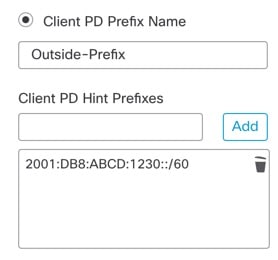 Enable the Prefix Delegation Client