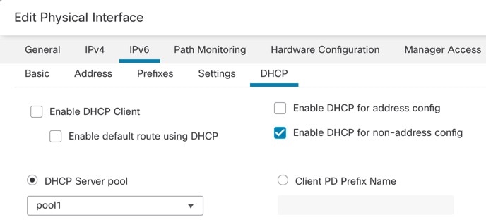 Enable the DHCPv6 Server