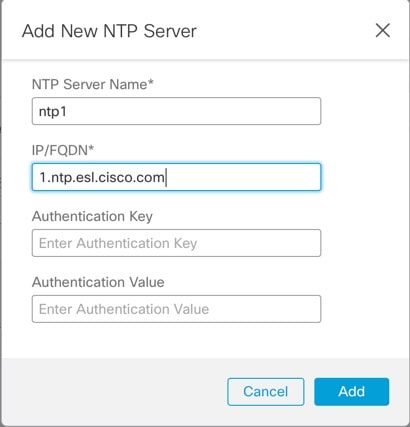 Add New NTP Server