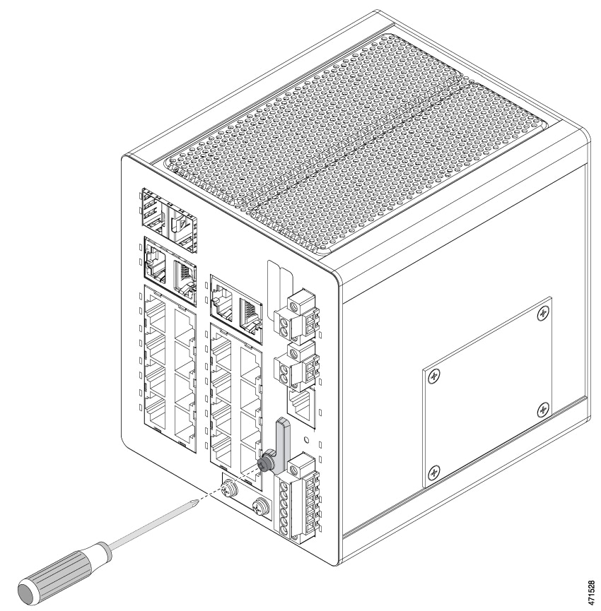 Image of removing port cover.