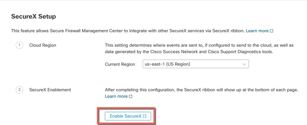 SecureX 활성화