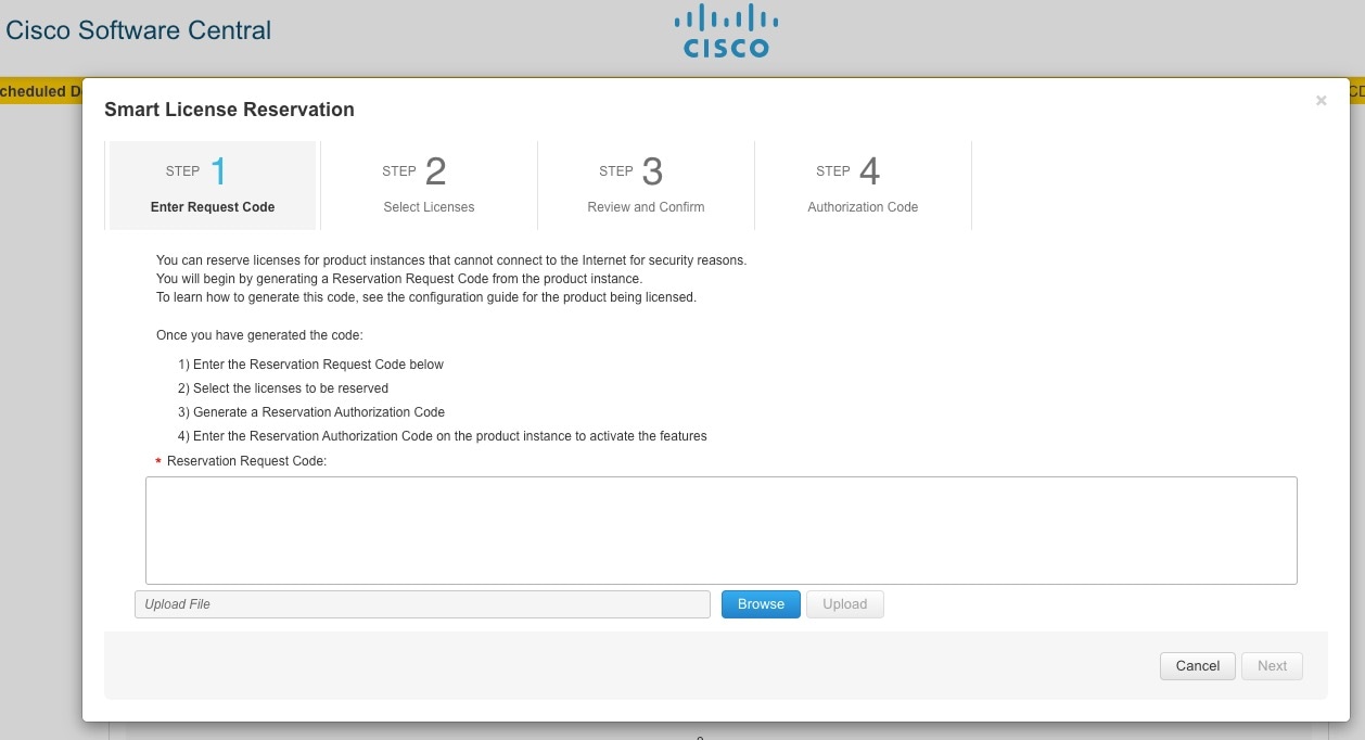 License Reservation-CSSM Portal