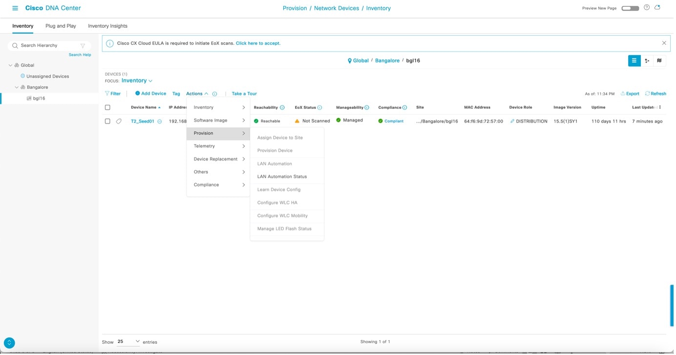 Check LAN Automation Status