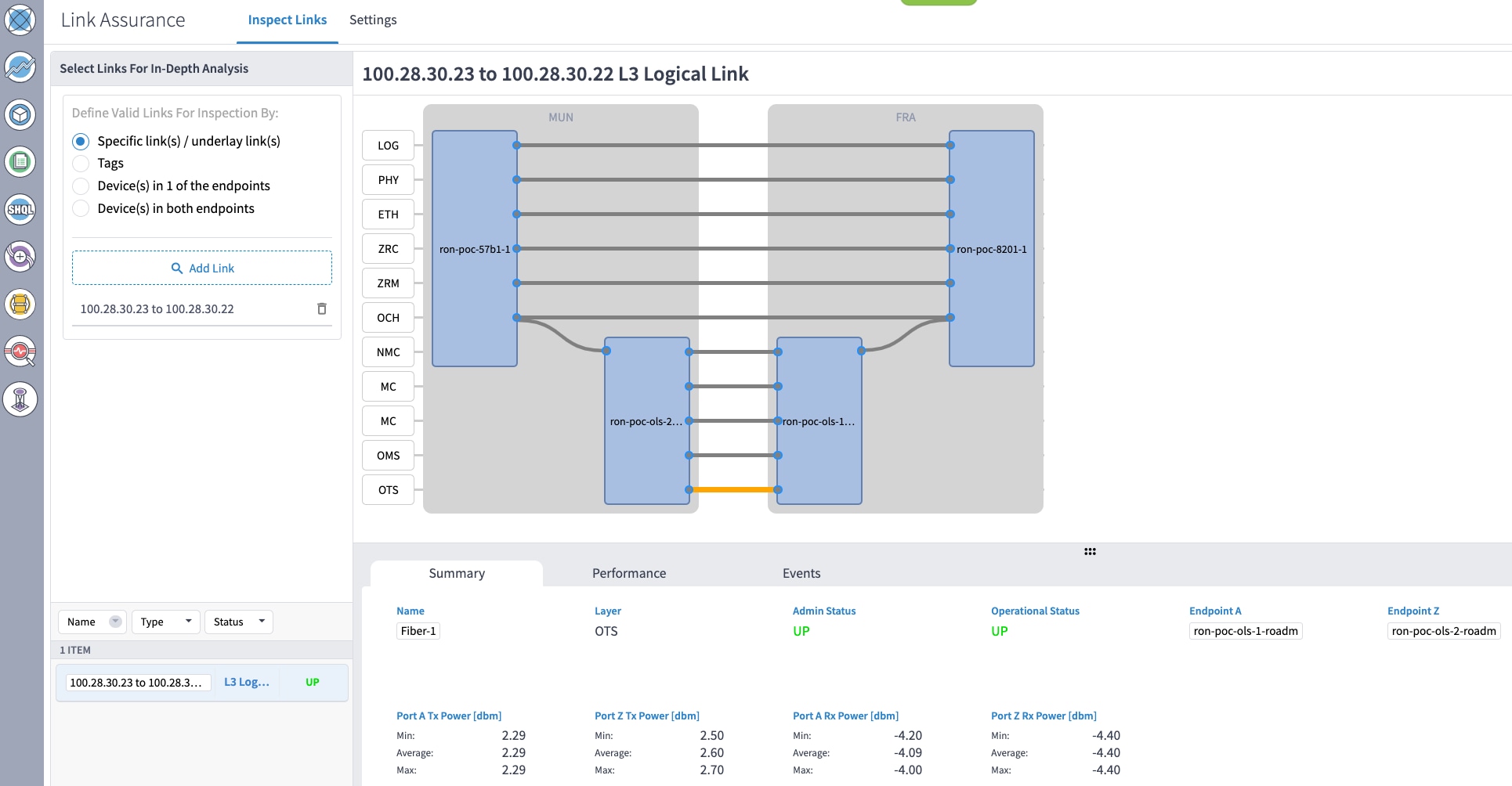 Link Assurance Tool