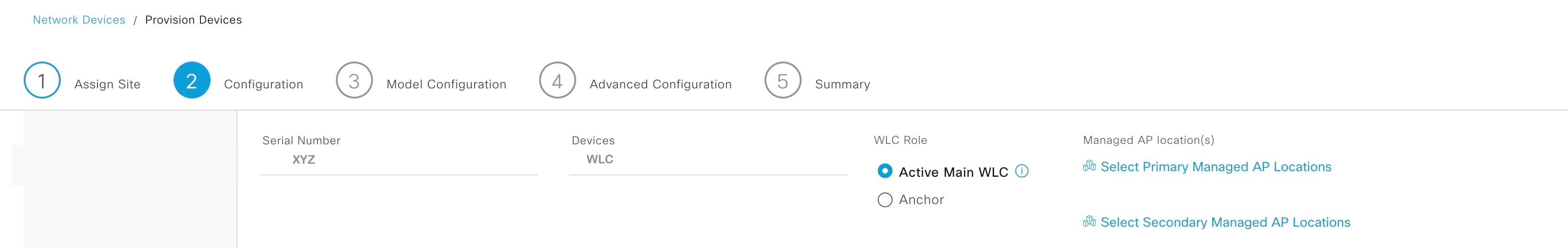 Select Managed AP Locations