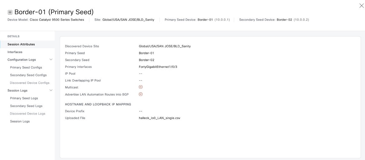 LAN Device Details