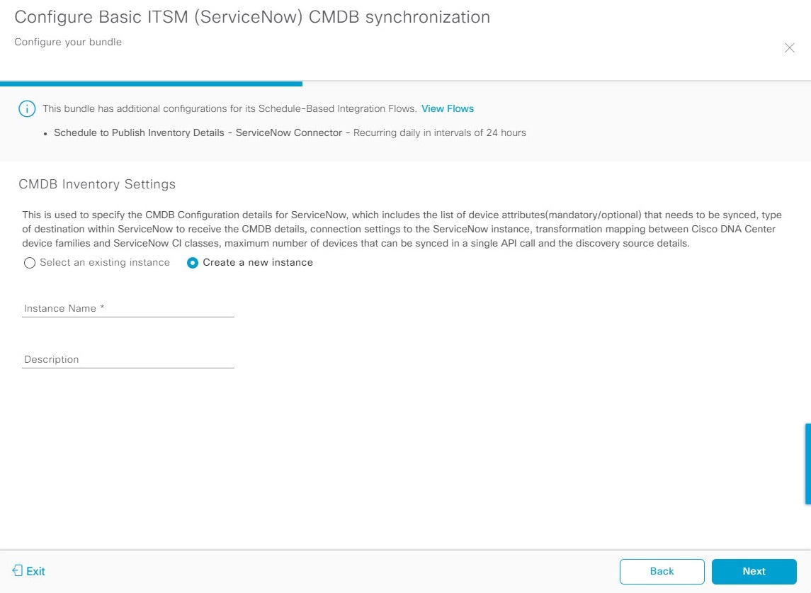 Figure 10: CMDB inventory settings page.