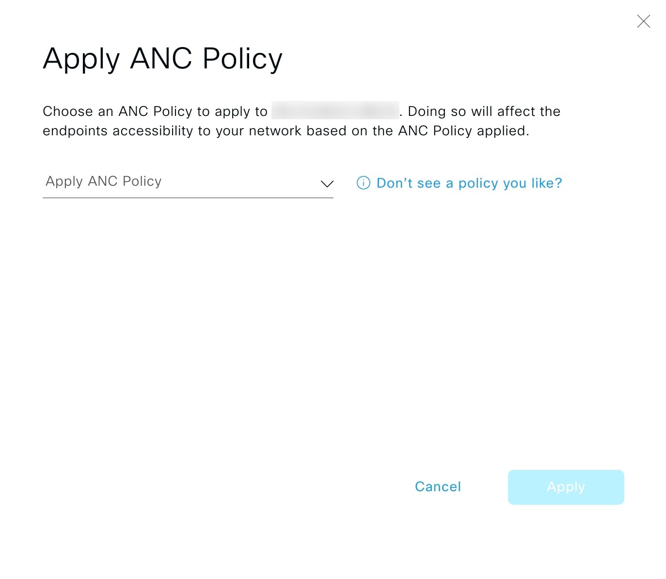 ANC Policy application page.