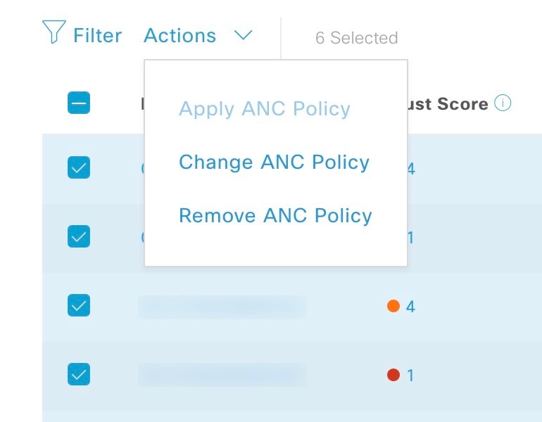 Trust score management for multiple endpoints.