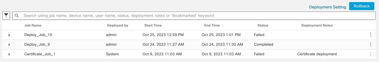 Deployment History