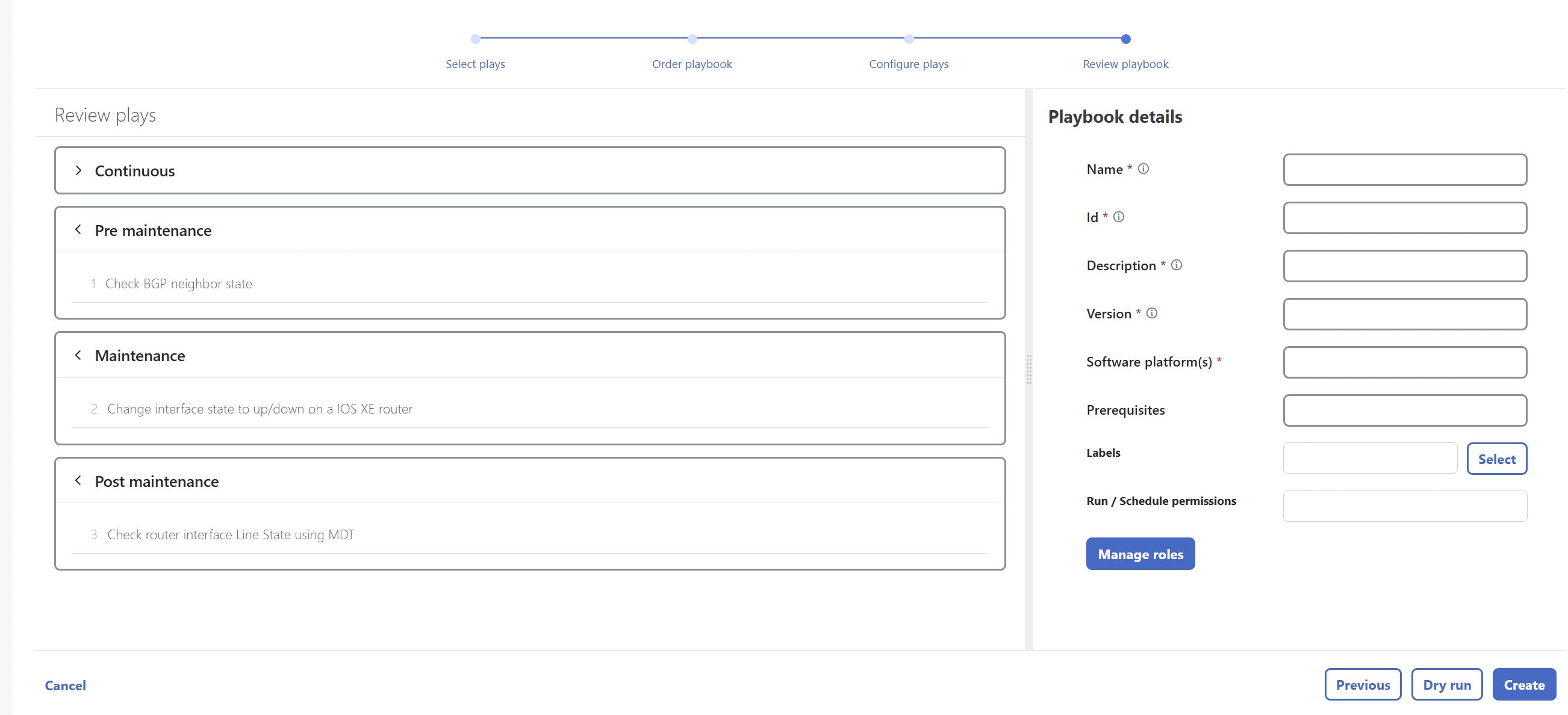 Review playbook