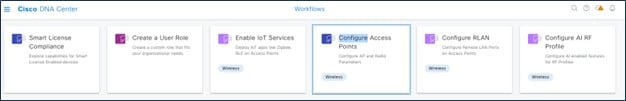 The Configure Access Points workflow.