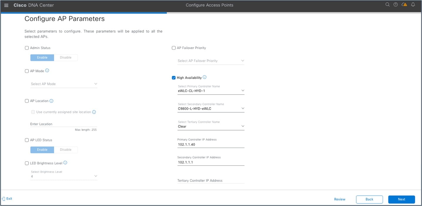 An example of how to change the name of the HP AP primary controller.