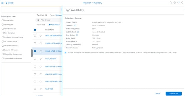 Disable HA on the wireless controller.