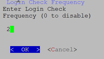 Login Check Frequency Window