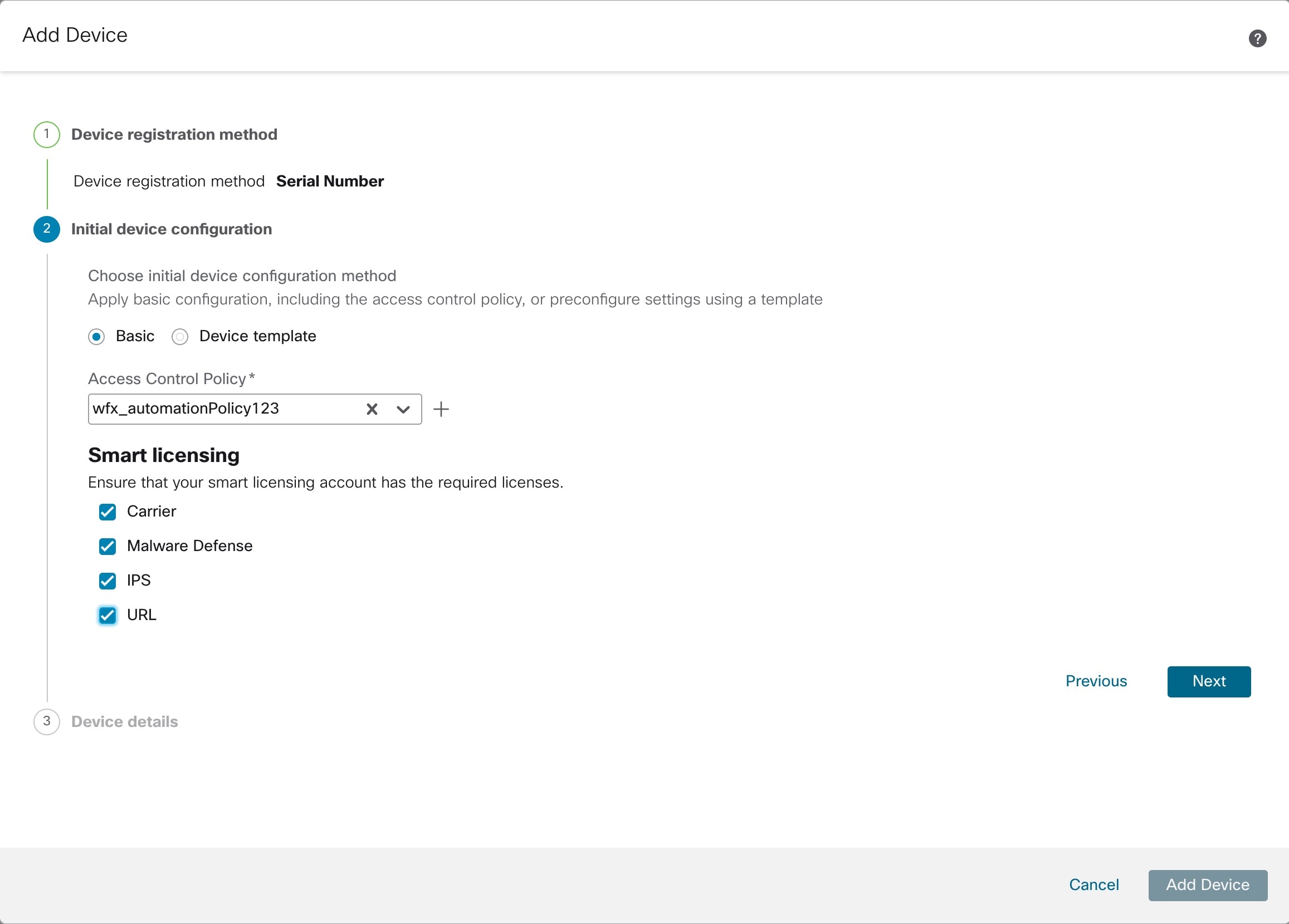 Initial Device Configuration