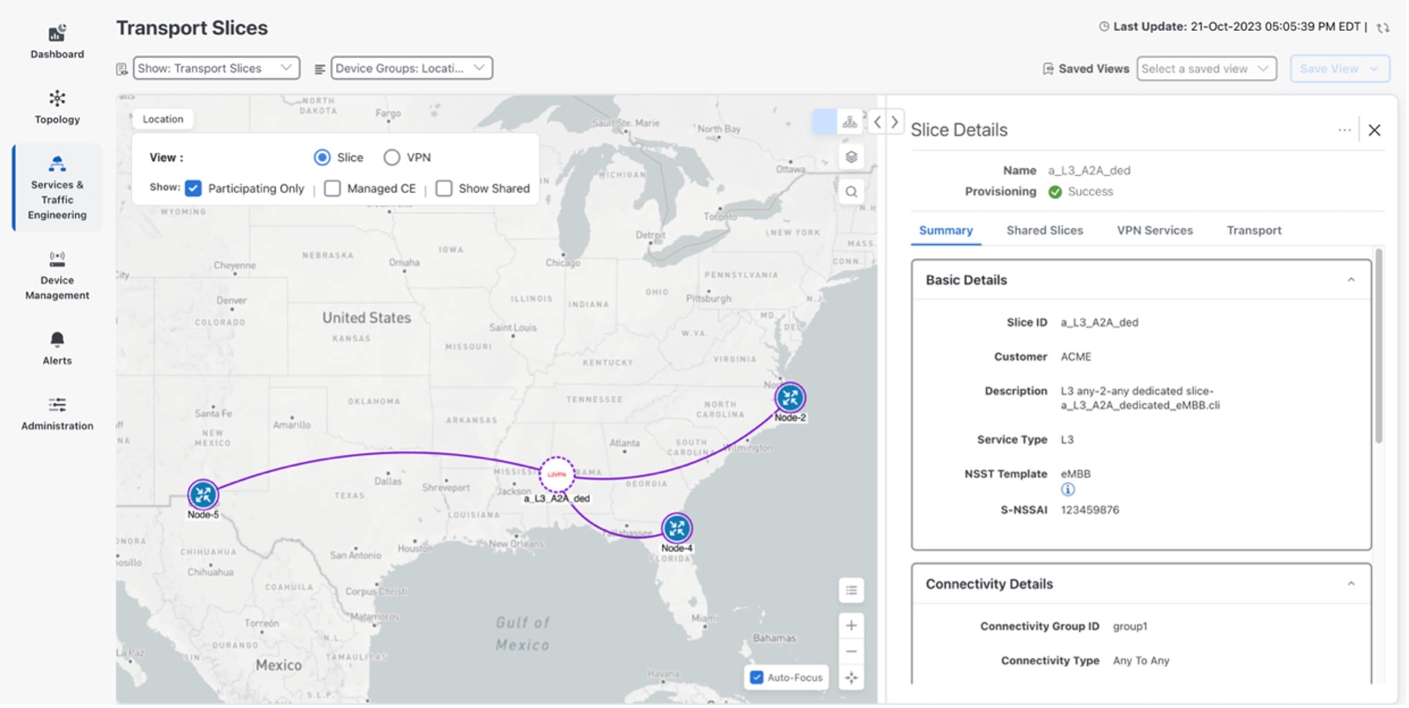 Slice Details Panel Summary Tab