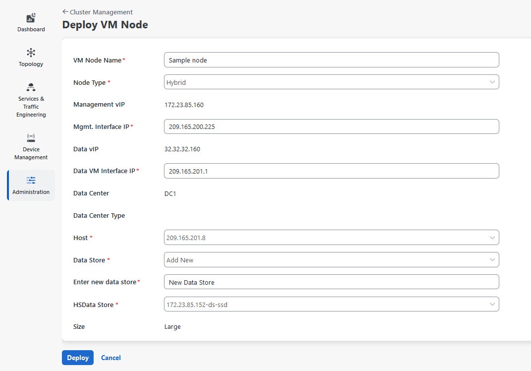 Deploy VM Node
