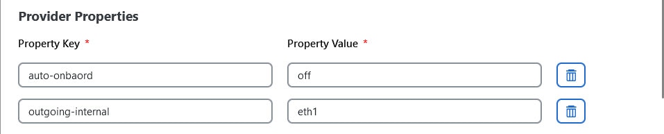Provide Property Key and Value Example
