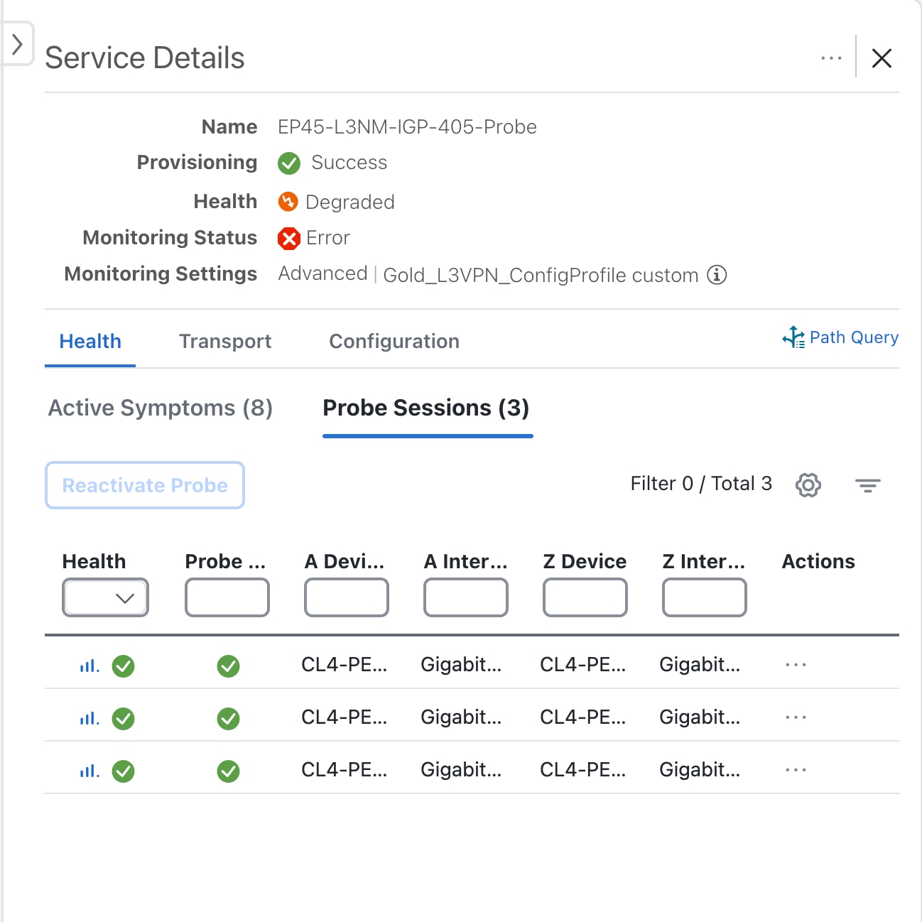 Cisco Crosswork Network Controller 6.0 Service Health Monitoring