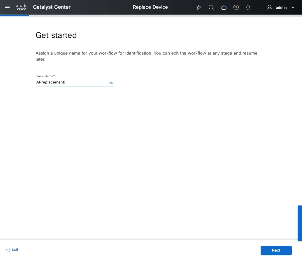 The Get Started window displays the option to name the task.