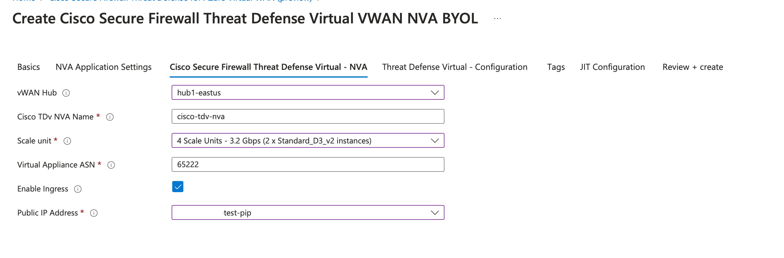 Cisco Secure Firewall Threat Defense Virtual - NVA