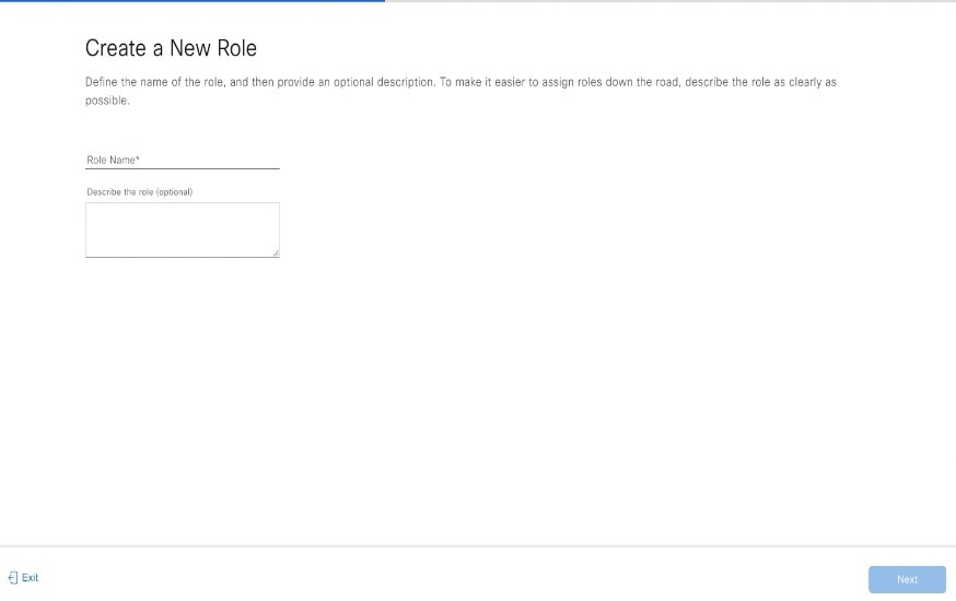 On the Create a New Role window, the Role Name field is displayed.