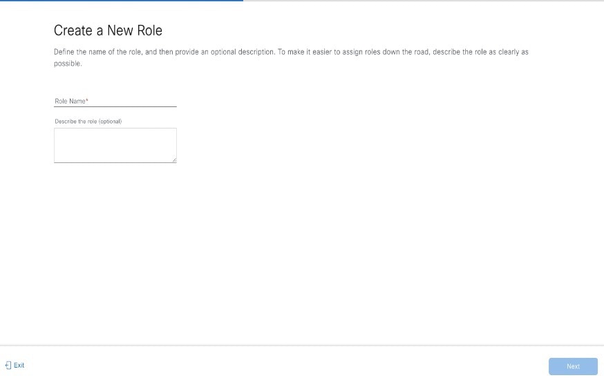 [Create a New Role] ウィンドウに、[Role Name] フィールドが表示されます。