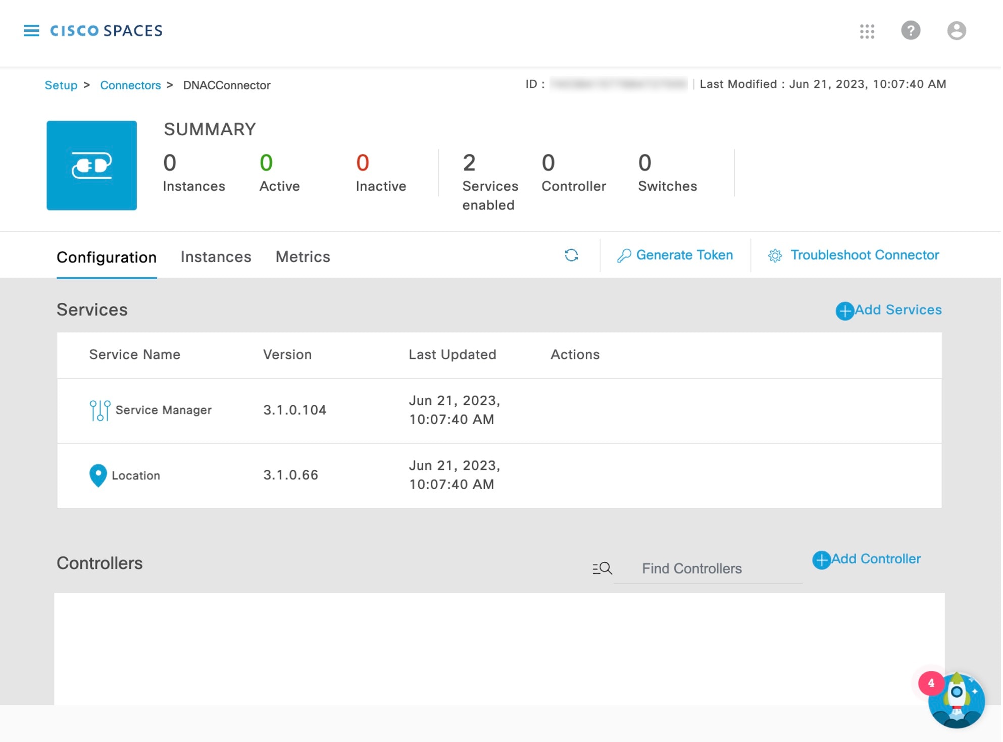 The Summary window displays the configuration summary and services table.