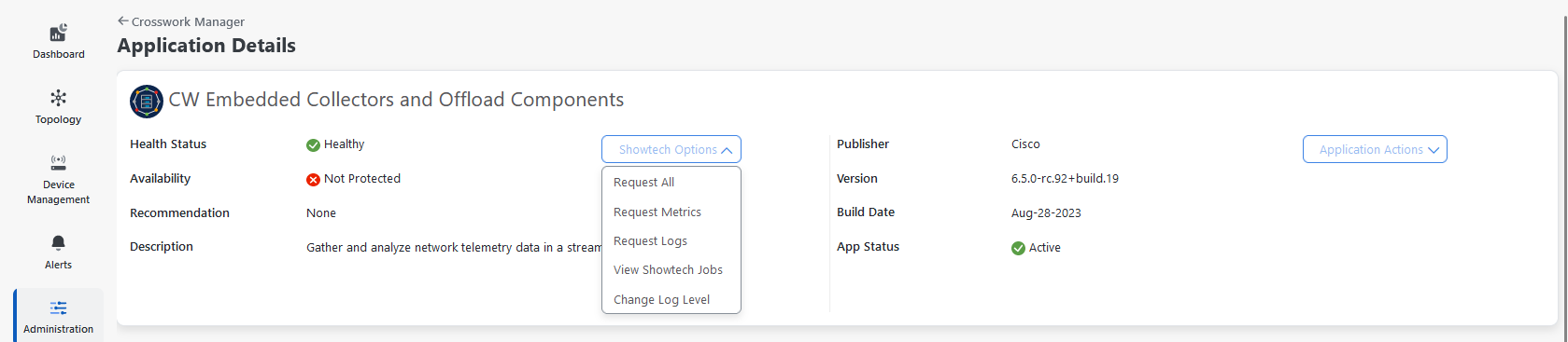 Crosswork Embedded Collector and Offload Component Pane