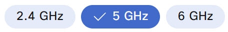 Wi-Fi band filter for Catalyst Center wireless maps