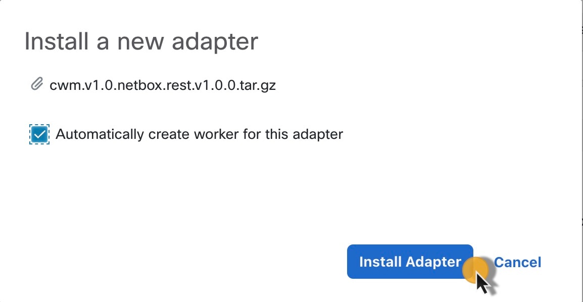 Install adapter
