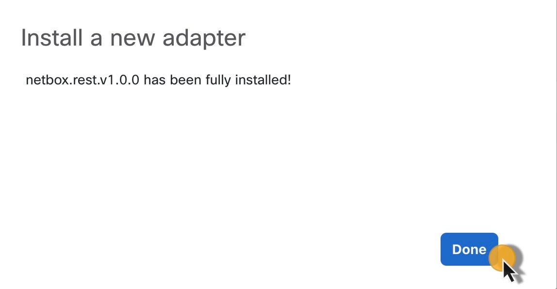 Adapter installed