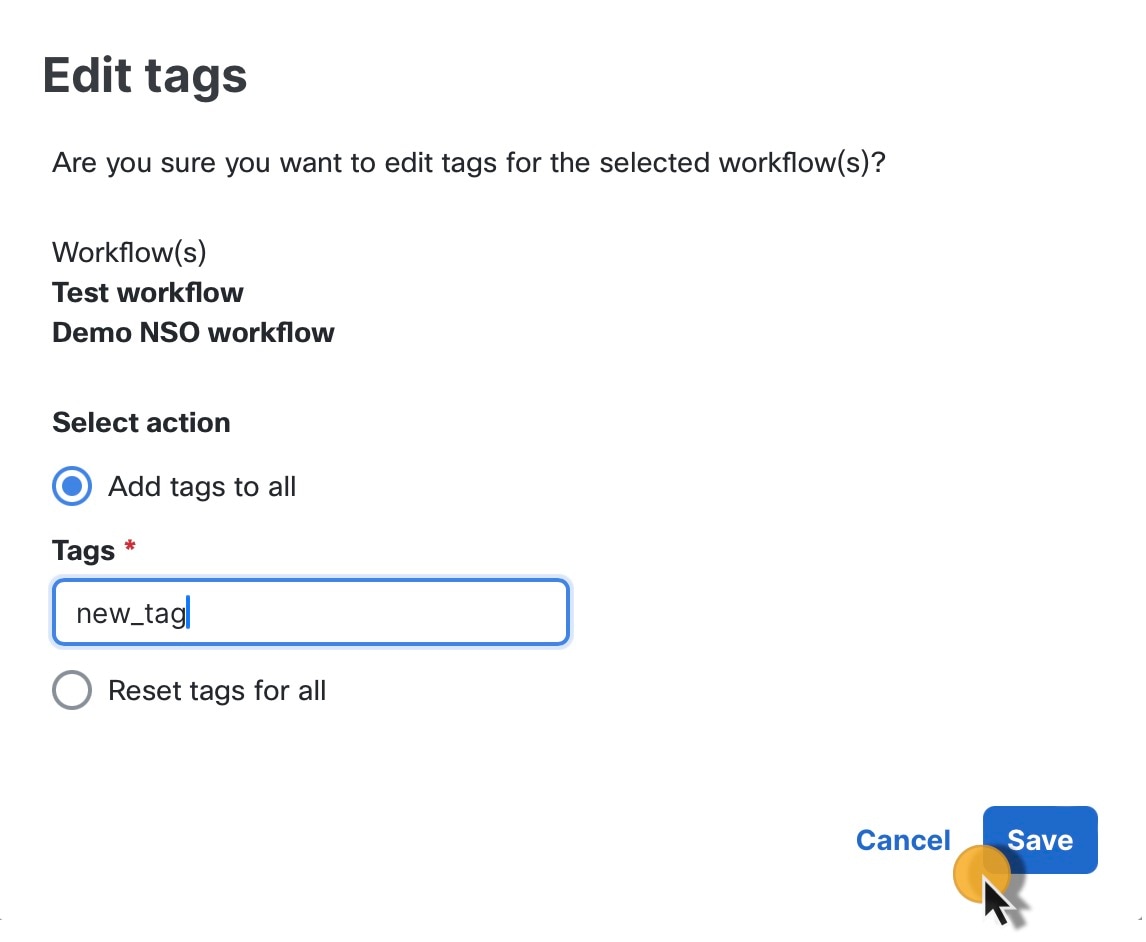 Edit tags