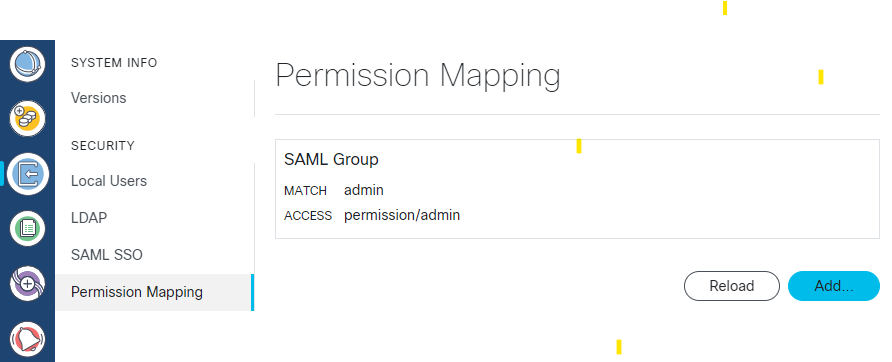 Screenshot of Permission Mapping