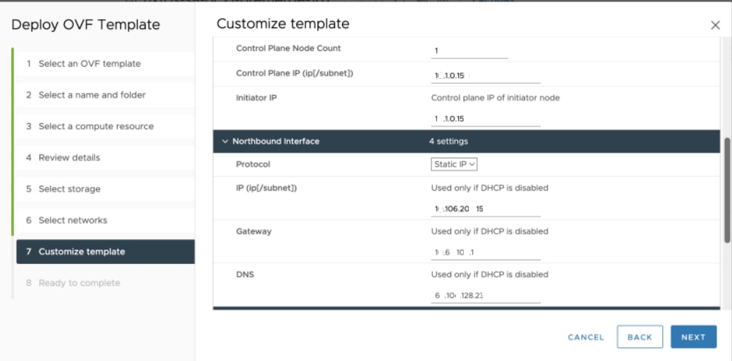 Screenshot of Customize template two