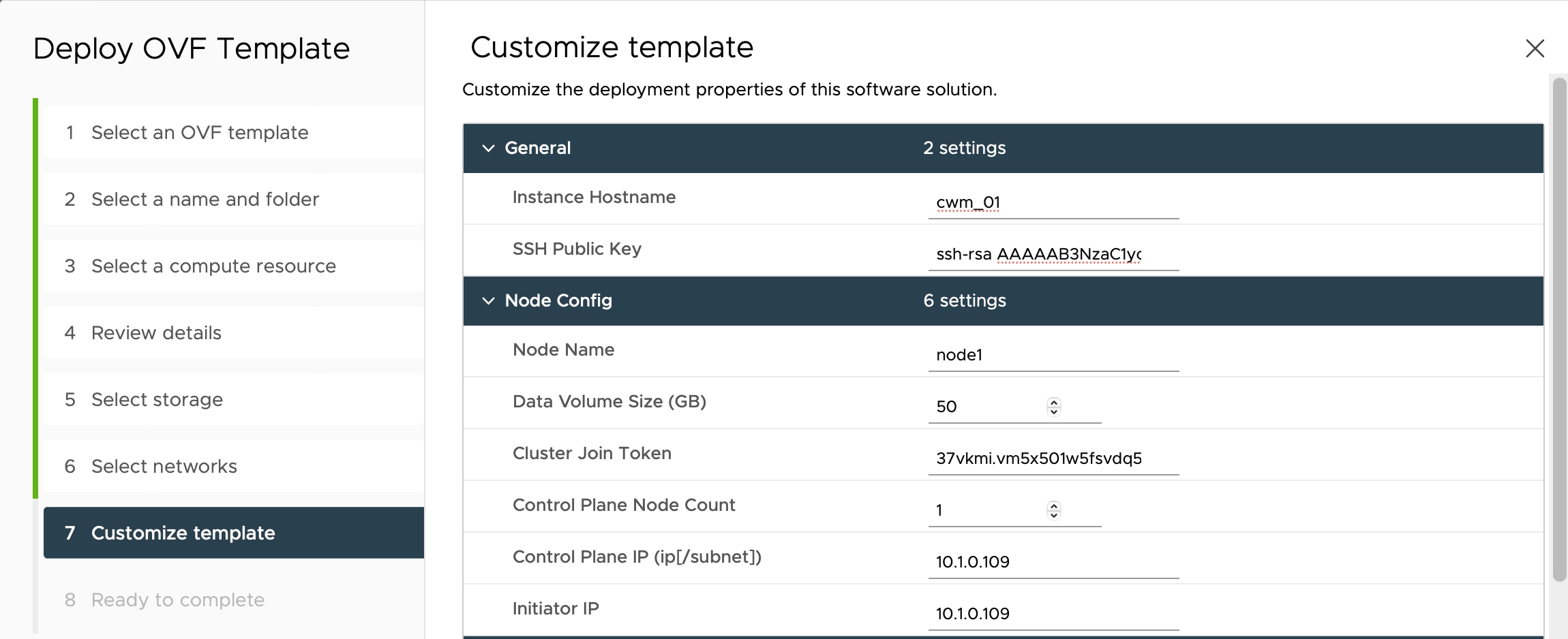 Customize template part 1
