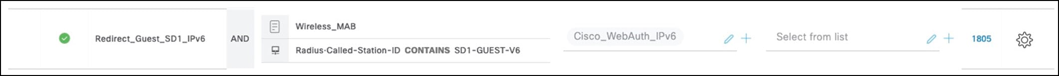 Screen-shot that shows Guest Redirect Policy.