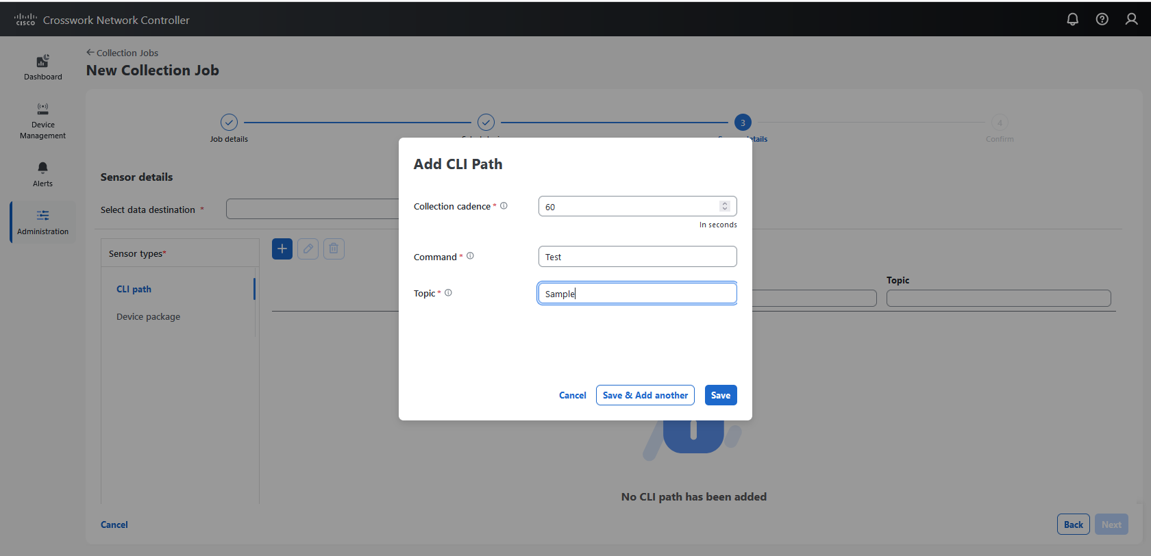 Add CLI Path Dialog Box