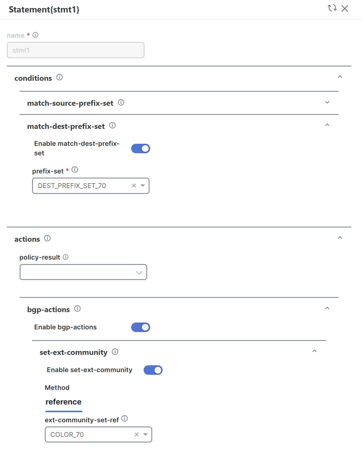 Route Policy Statement
